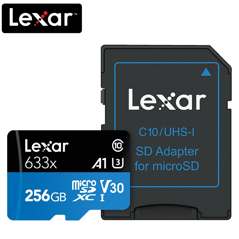 Lexar 633x1 ТБ 256 Гб карта памяти Micro SD карты скоростью чтения до 95 d e м/с Class10 cartao de memoria TF флеш-карта для переключатель