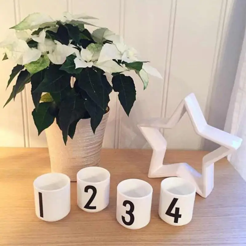 

Number 0-9 Mug Milk Coffee Cup Home Office Drink Cup Mug