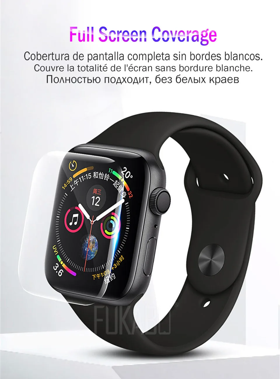 10D Защита экрана для Apple Watch Series 4 Watch 3 2 1 Защитная пленка для Apple Watch 4 3 2 1 38 40 42 44 мм HD мягкая пленка