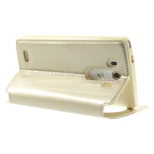Roar Korea Noble Quick Circle Leather Flip Cover for LG G3 D850 D855 LS990 - Champagne