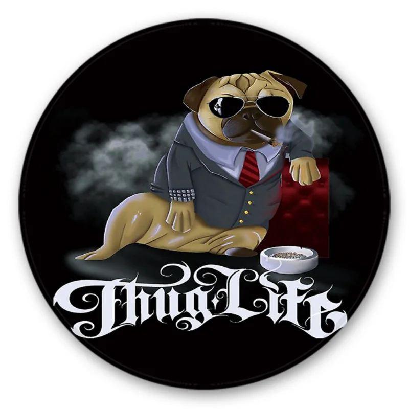 AS THE PICTURE Thug Life Series напечатанный круглый небольшой коврик у двери входной коврик коврики ковры абсорбирующие губки нескользящая резиновая подложка персональный - Цвет: AS THE PICTURE