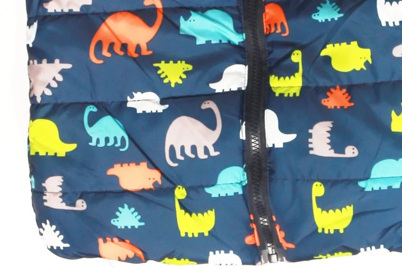 CROAL CHERIE Cute Dinosaur Kids Vest Children's Boys Vest Hooded Jacket Winter Autumn Waistcoats for Boy Baby Outerwear Coats  (2)