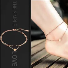 

2018 New Heart Women gold Anklet Foot chain Jewelry Ankle bracelet
