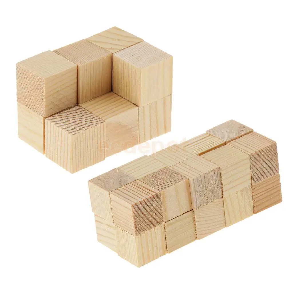 MagiDeal 30 штук пустые естественные необработанные деревянные кубические блоки деревянные детали для изготовления моделей деревянное ремесло Деревообработка 15 мм 20 мм