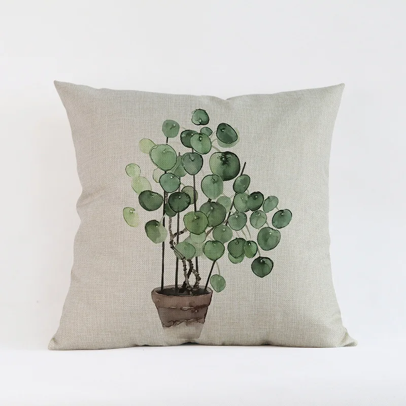 Tropical-Plants-Palm-Leaves-Cactus-Cushion-Pillow-Case-Hand-Painting-Green-Plants-Sofa-Throw-Pillow-Cover (5)