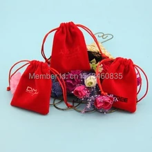 100 шт/партия Высококачественная бархатная сумка для ювелирных изделий/сумка для аксессуаров/бритва, размер можно подгонять, различные цвета