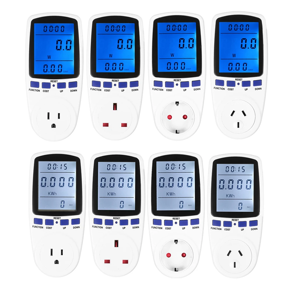 

Digital Energy Meter Watt Voltage Monitor Power Analyzer Wattmeter Electronic Energy Meter Voltmeter Backlight EU/AU/US/UK Plug