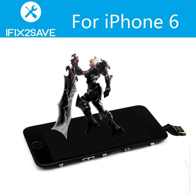

High Gread NO Dead Pixel 4.7 Inch For iPhone 6 LCD Display Touch Screen With Digitizer Assembly in White Black LCD for iPhone6
