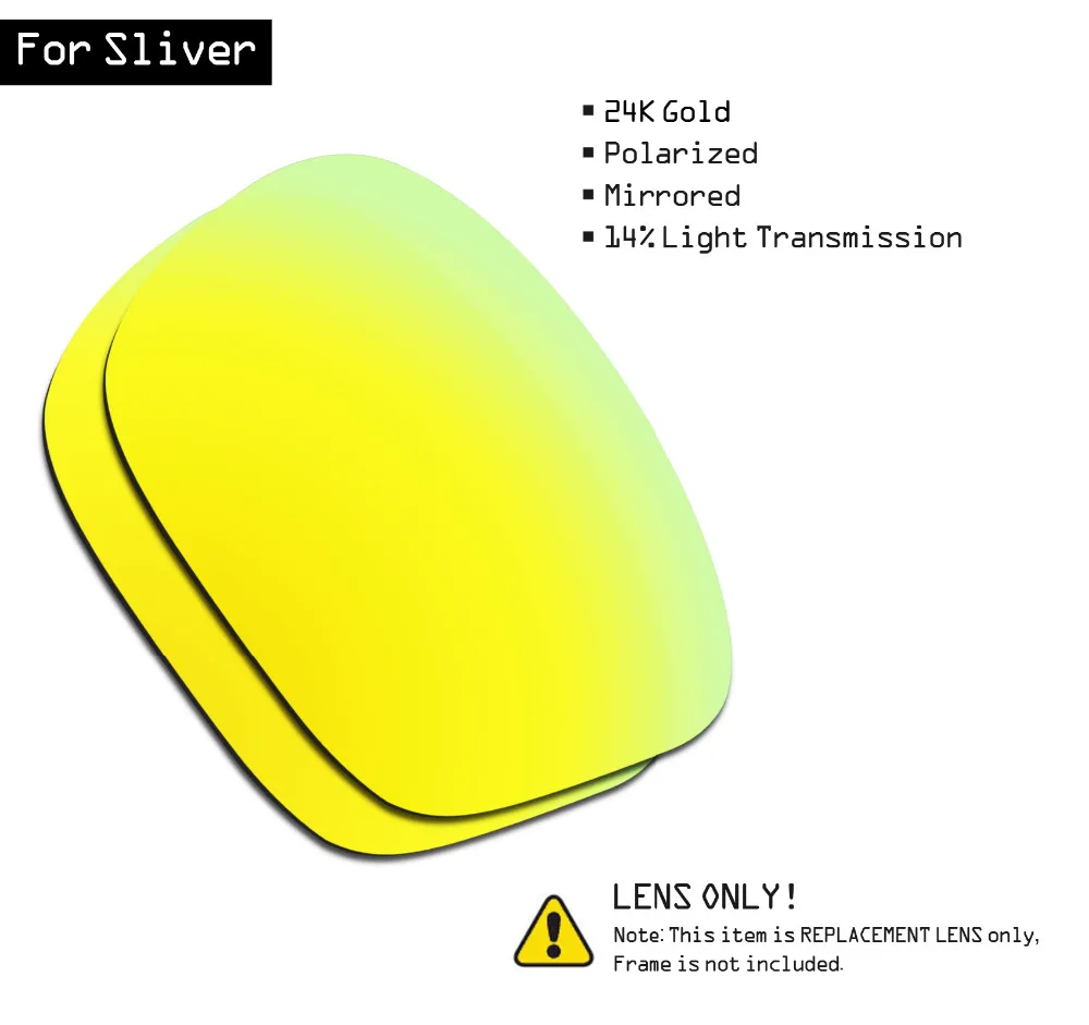 SmartVLT Polarized Sunglasses Replacement Lenses for Oakley Sliver - 24K Gold | Аксессуары для одежды