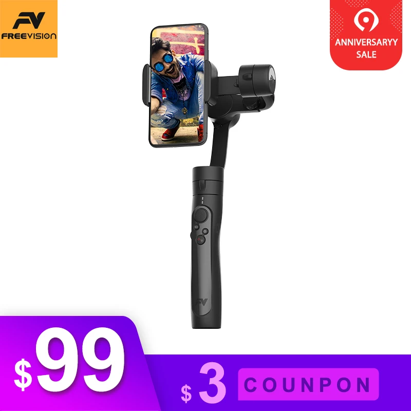 

Freevision Vilta SE 3-Axis Gimbal Smartphone Stabilizer Handheld PK Vimble 2 DJI Osmo 2 Zhiyun Smooth Q 4