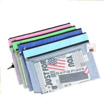 

Dumei document bag folder Oxford cloth waterproof grid conference information zipper for office student supplies NF-313