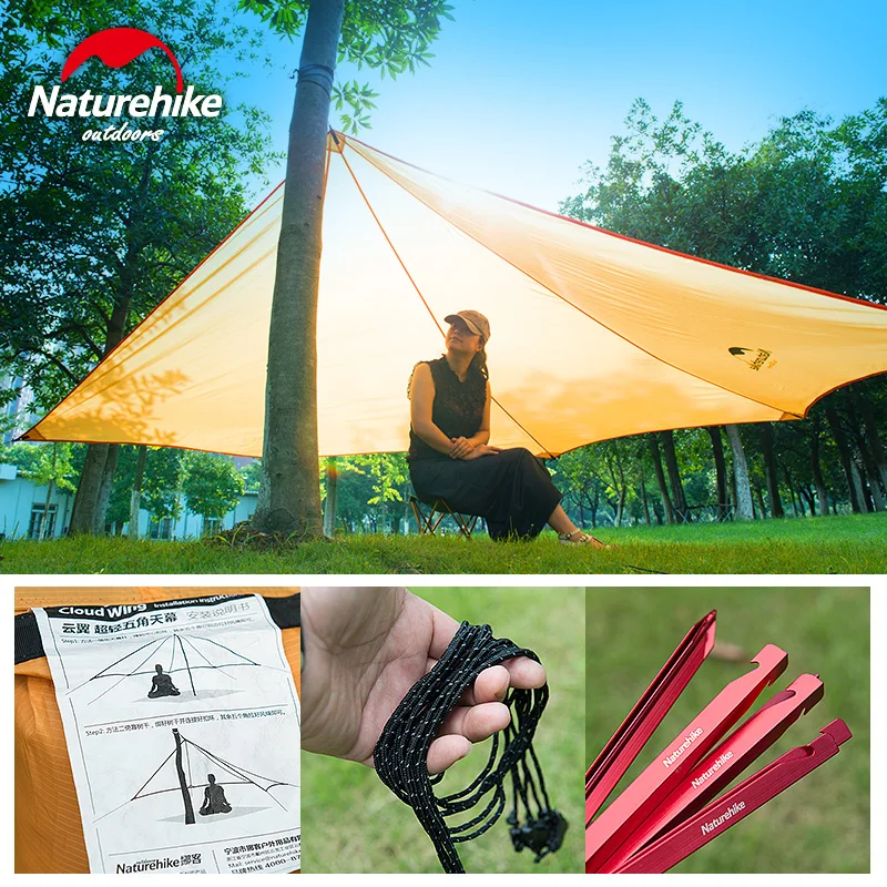 Naturehike Защита от солнца толстая ткань кемпинг открытый солнцезащитный козырек