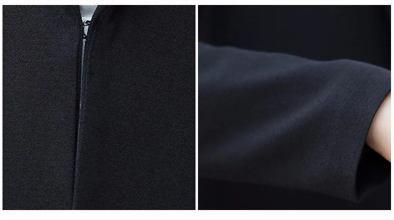 Модель на весну и осень Для женщин в Корейском стиле модные черные пиджаки для женщин плюс Размеры тонкий Повседневное Блейзер женские длинные пиджаки W194