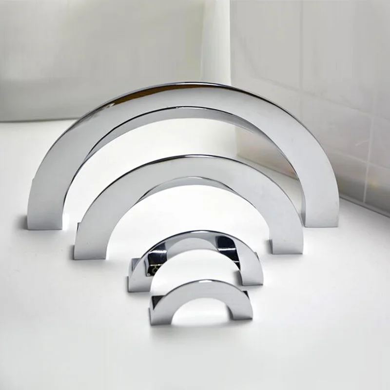 

Round Handles Drawer Pull and Knobs Cabinet Furniture Hidden Recessed Flush Handle Sliding Hinged Door Knob 1 Pcs Semi-Circular