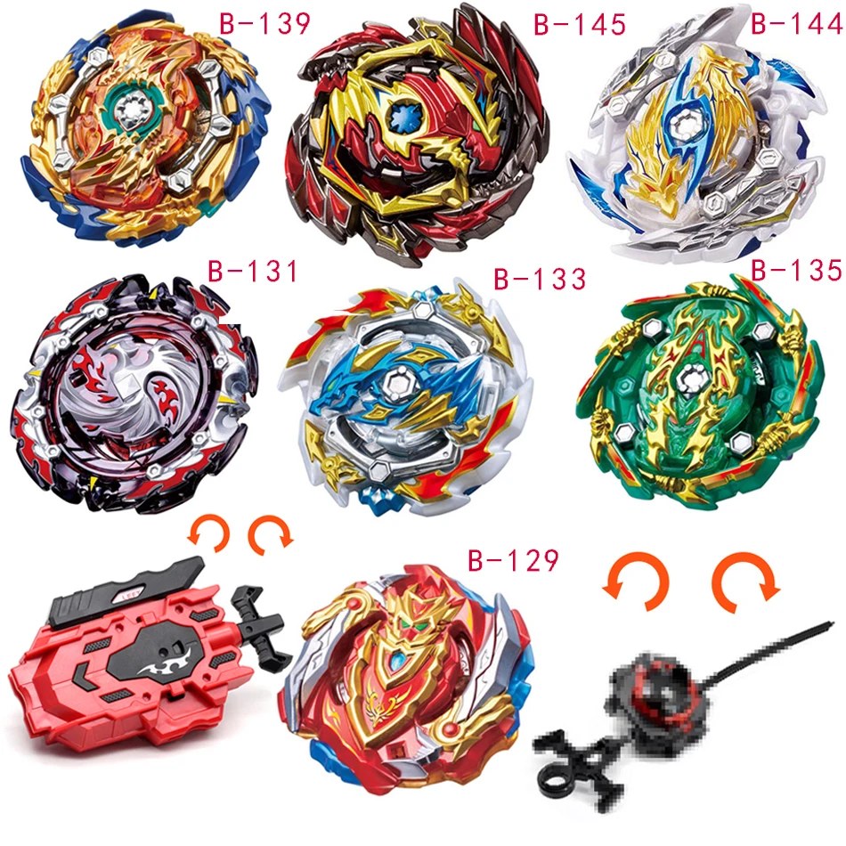 

Top Launchers Beyblade Burst Toys B-145 B-144 B-139 bables Toupie Bayblade burst Metal God Spinning Tops Bey Blade Blades Toy
