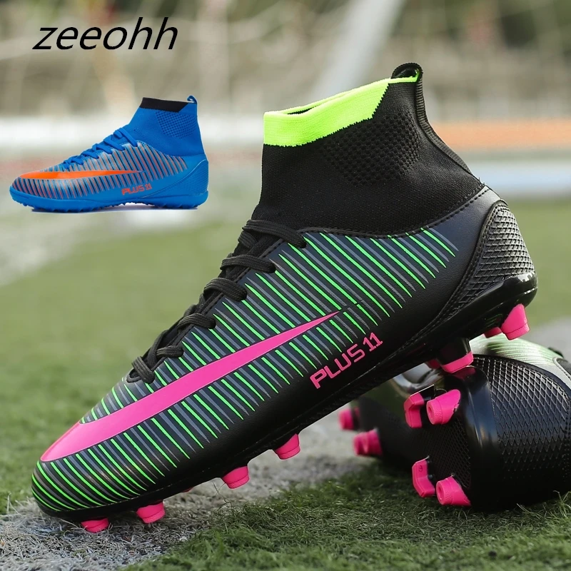 Новые мужские уличные футбольные бутсы zeeohh высокие TF/FG для тренировок спортивные