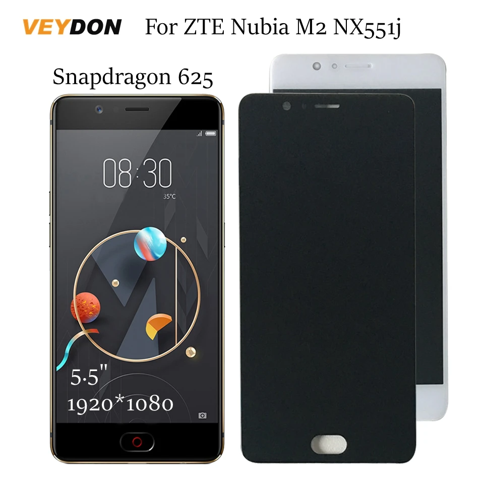 

For ZTE Nubia M2 NX551J LCD Display and Touch Screen Assembly With Frame For ZTE Nubia NX551J LCD Screen Replacement