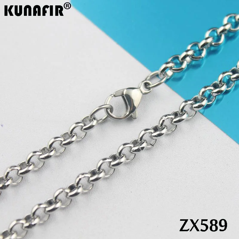 16 &quot 38&quot длина 5 мм большая круглая цепочка rolo link 316L ожерелье из нержавеющей