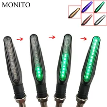 For KAWASAKI Z900 Z650 Z800 NINJA 250 300R 300 Z250 Z300 250R motorcycle turn signal light motocross flowing water flicker led