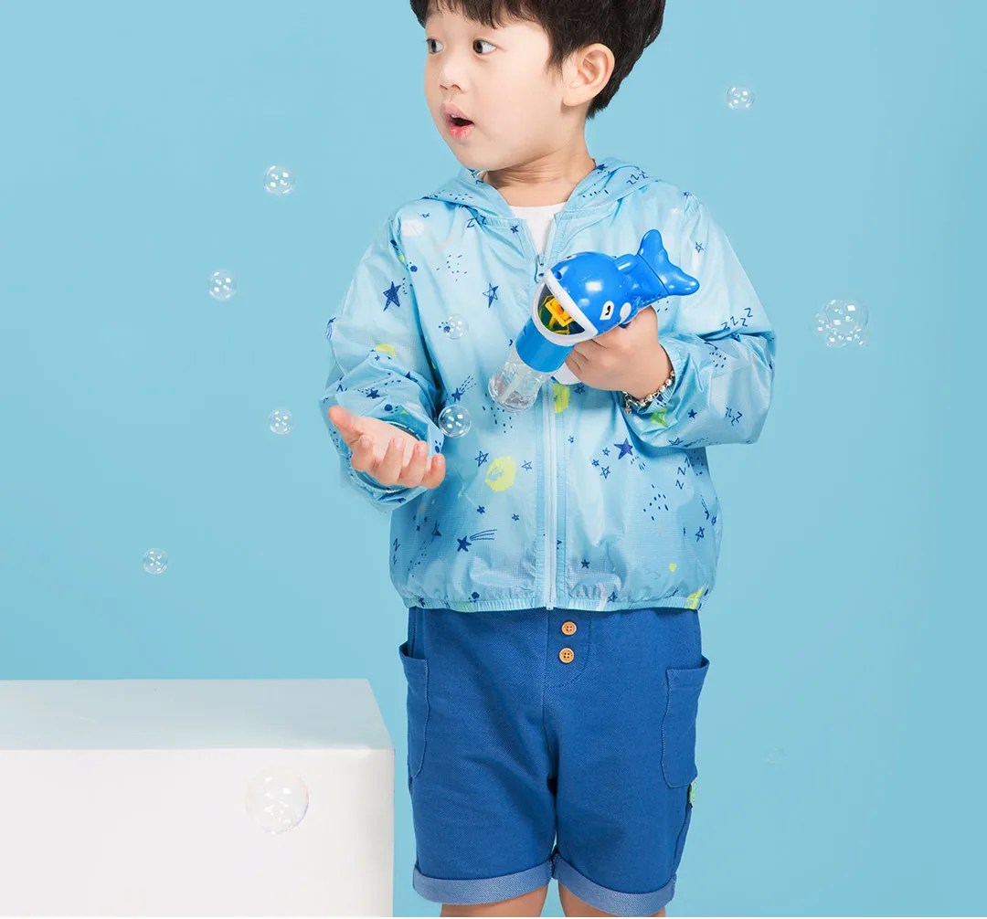 Детский водонепроницаемый солнцезащитный ветронепроницаемый Зонт тонкая кожа одежда летняя дышащая Влагоотводящая одежда