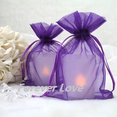Free Shipping Tracking No 100pcs 10x15cm Purple Sheer Organza 100pcs 10x15cm Purple Sheer Organza Wedding Favour Gift