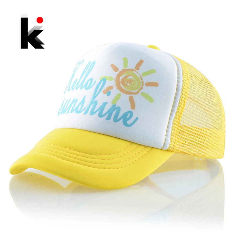 الصيف قبعة بيسبول الاطفال في الهواء الطلق تنفس شبكة قبعة للوقاية من الشمس الأطفال Snapback قابل للتعديل العظام الفتيان فتاة الملونة قبعات بيسبو...