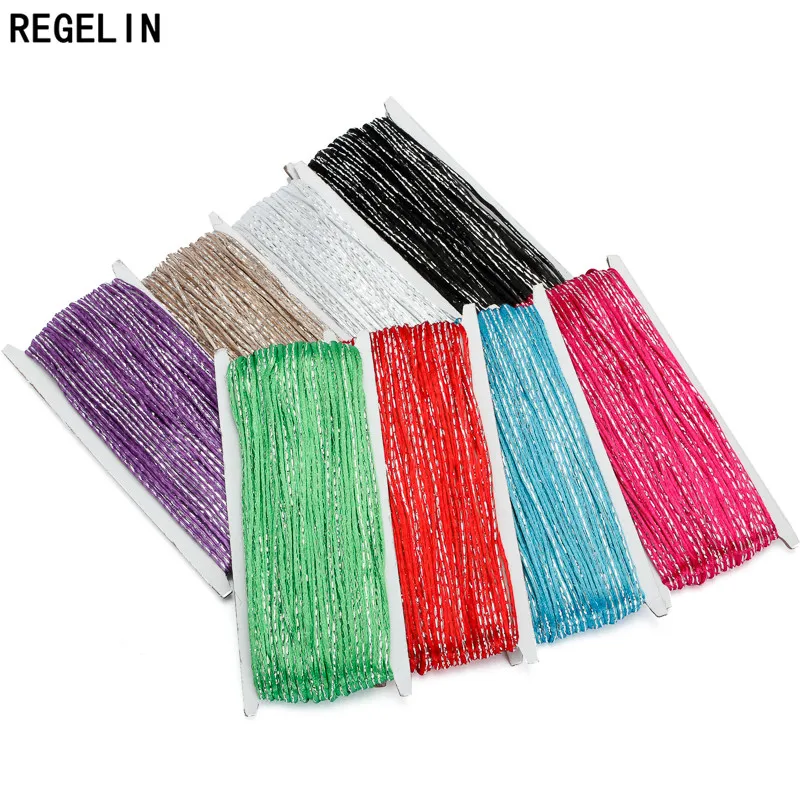 

REGELIN Silver Silk Soutache Snake Belly Nylon Cord Rope Thread Bracelets Chinese Knotting Cord DIY Jewelry Making Accessories