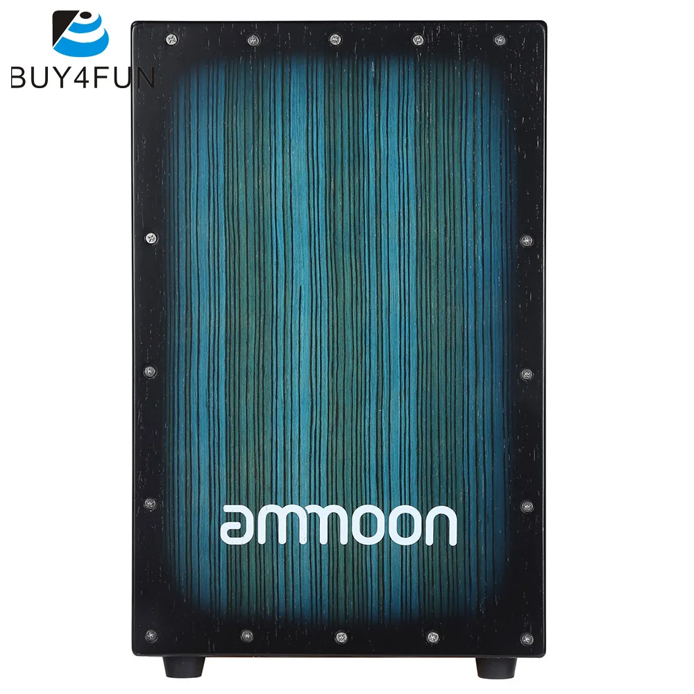 

Top Quality ammoon Wooden Box Drum Cajon Hand Drum Persussion Instrument Wood with Stings Rubber Feet