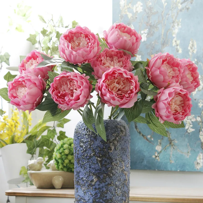 Beautiful Artificial Peony Flower flores fleur artificiales peonies