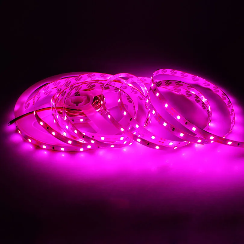 SMD3528 светодиодная лента 12 в 60 светодиодный s/m неоновая розовая гибкая светодиодная лента Водонепроницаемый романтический декор для гостиной домашняя Диодная лента светодиодный светильник
