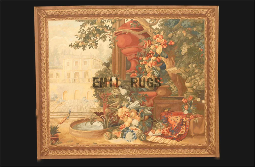 

Antique French Aubusson Tapestry Square Large Embroidery Tapestry Knitters Wool Needle The Great Wave