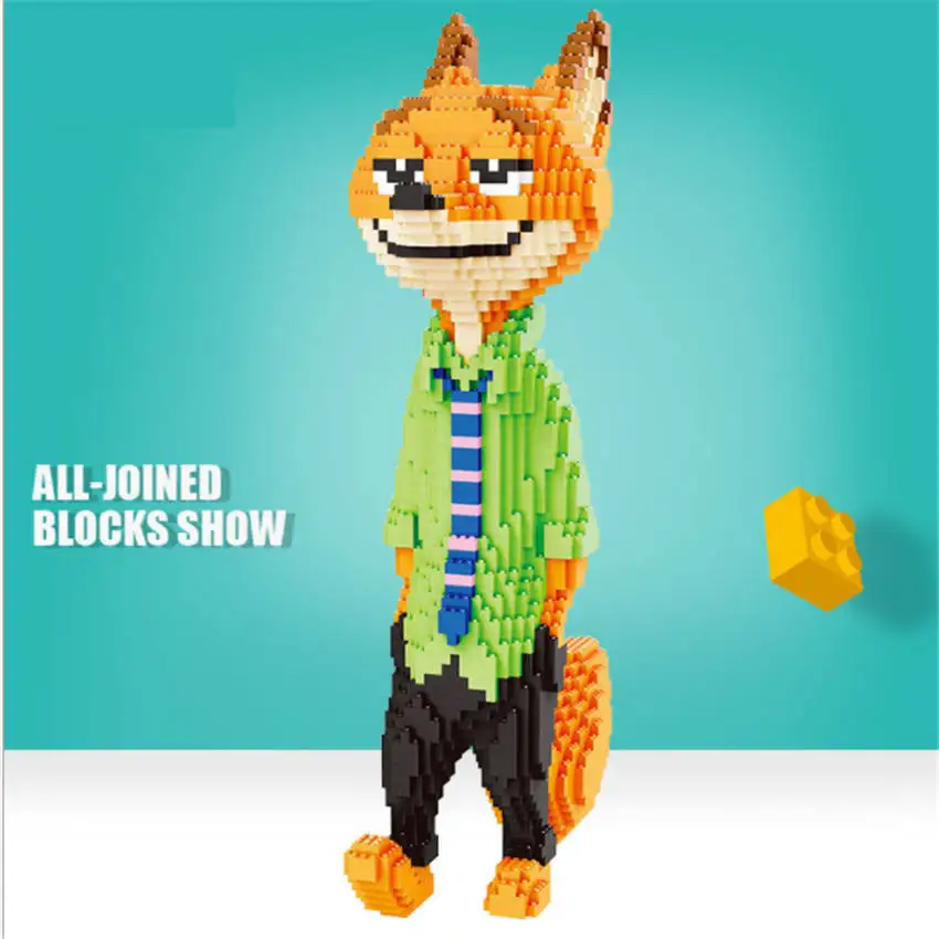 Блоки Balody большого размера модель Nick fox Строительные кирпичи лего Марио кукла