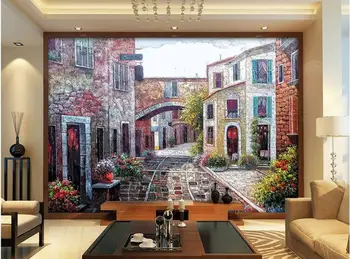 

3d room wallpaper custom mural non-woven wall sticker Modern romantic style red forest painting photo 3d wall murals wallpaper