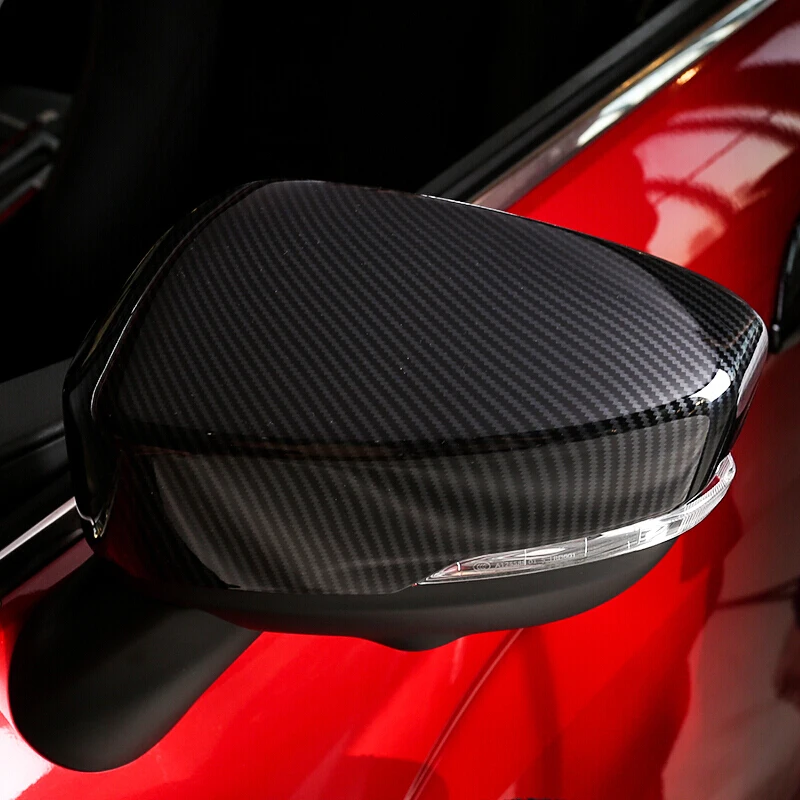 

For Mitsubishi Eclipse Cross 2018 ABS Chrome/Carbon fibre Car rearview mirror sticker Cover Trim Car styling accessories 2pcs