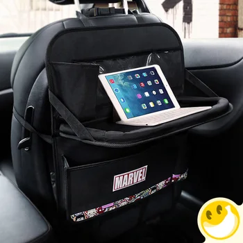 

Marvel Style Car back multifunctional multi purpose car chair storage bag Folding table car vehicle storage sundries bag