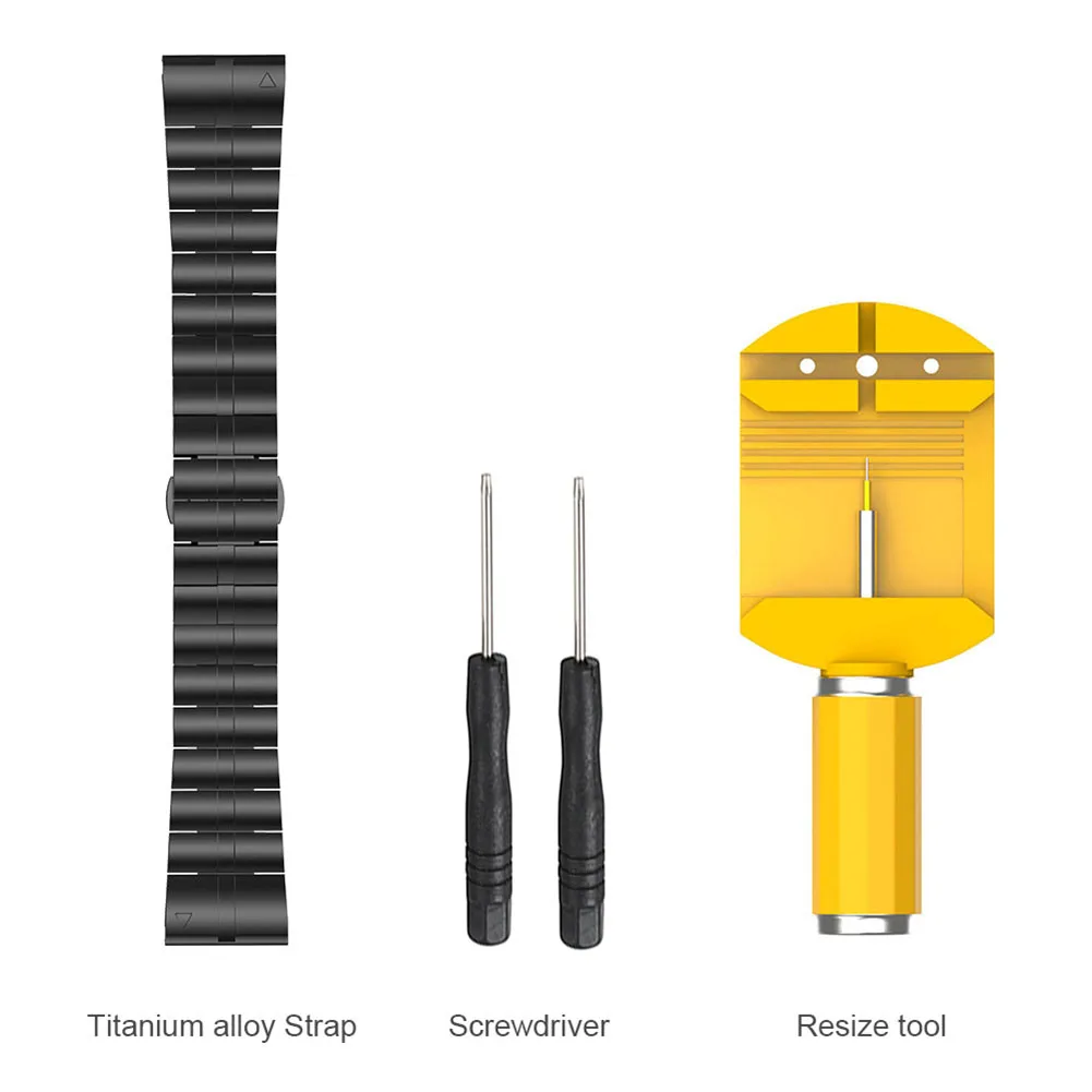 

2019 Hot Replacement Watch Band Kit Alloy Strap Watchband Set for Garmin Fenix 5X Plus Smartwatch For DOY