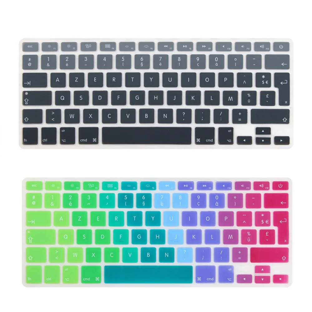 

French France EURO Enter keyboard Cover for Mid 2009-Mid 2015 MacBook Pro 13 15 inch Retina/CD ROM A1502 A1425 A1278 A1398 A1286