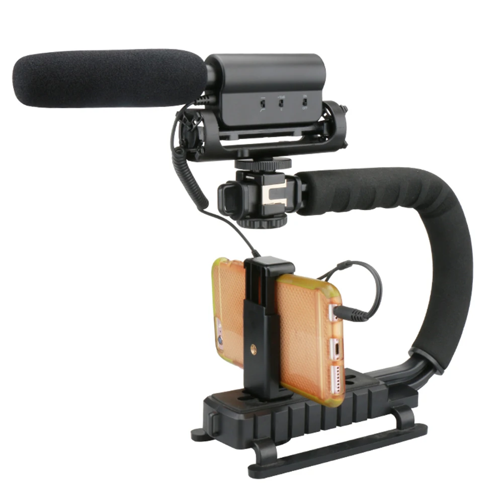 Универсальный 3 башмак c-образной формы ручной телефон камеры крепления видео стабилизатор держатель кронштейн для всех SLR камеры s& Home DV камеры