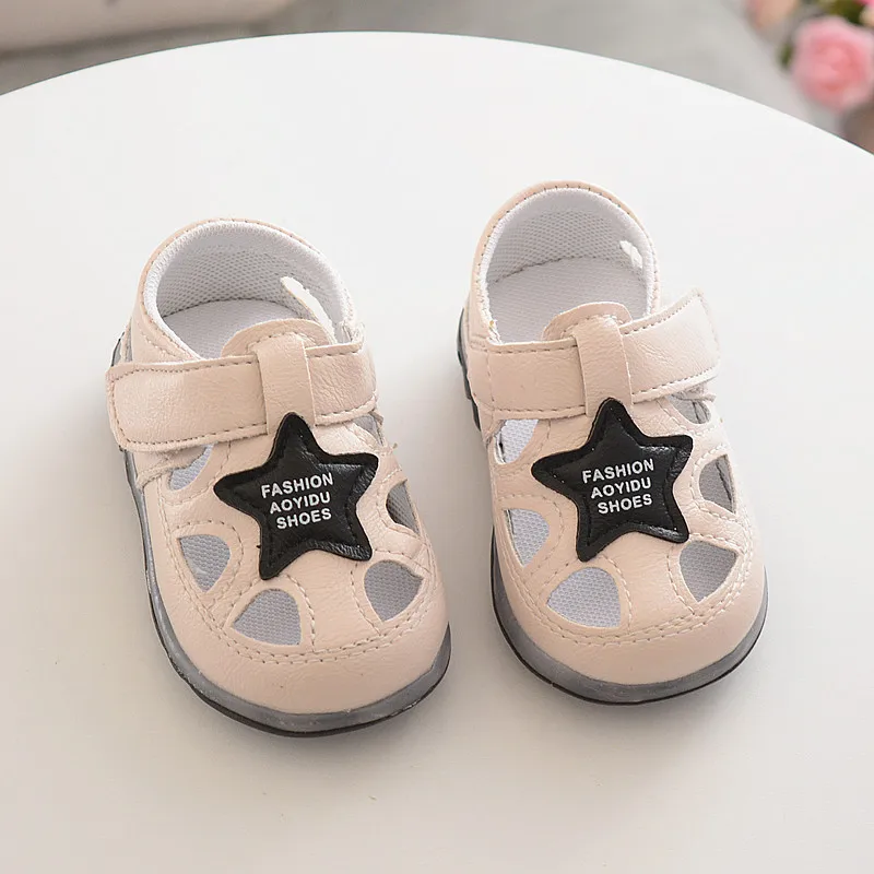 2018 Summer 1 year old baby boys and girls toddler shoes LED lights