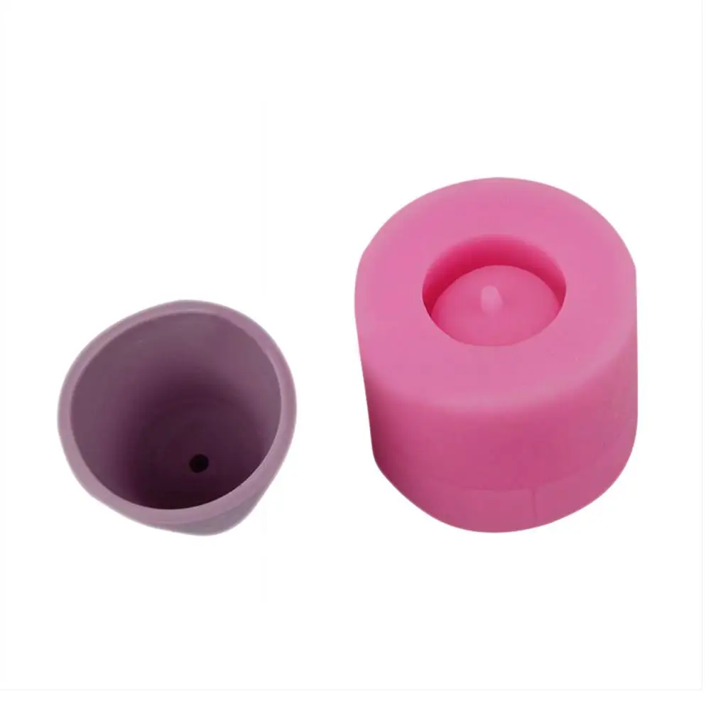 3D Barrel Shape Flower Succulent Plant Flower Pot Silicone Moulds Gypsum Cement Fleshy Flower Bonsai DIY Clay Resin Craft Moulds