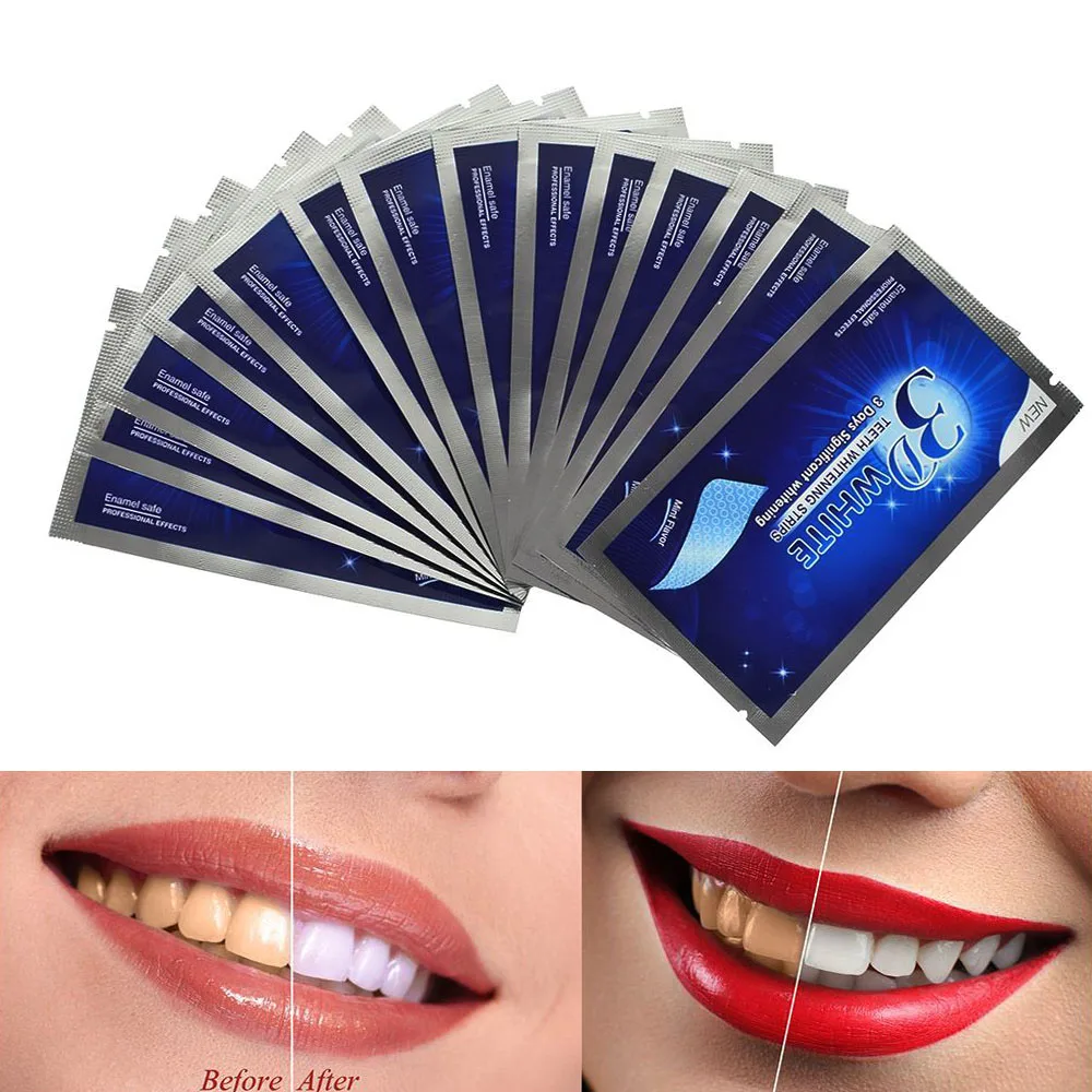 Buy 14 Pair/28Pcs 3D White Gel Teeth Whitening Strips