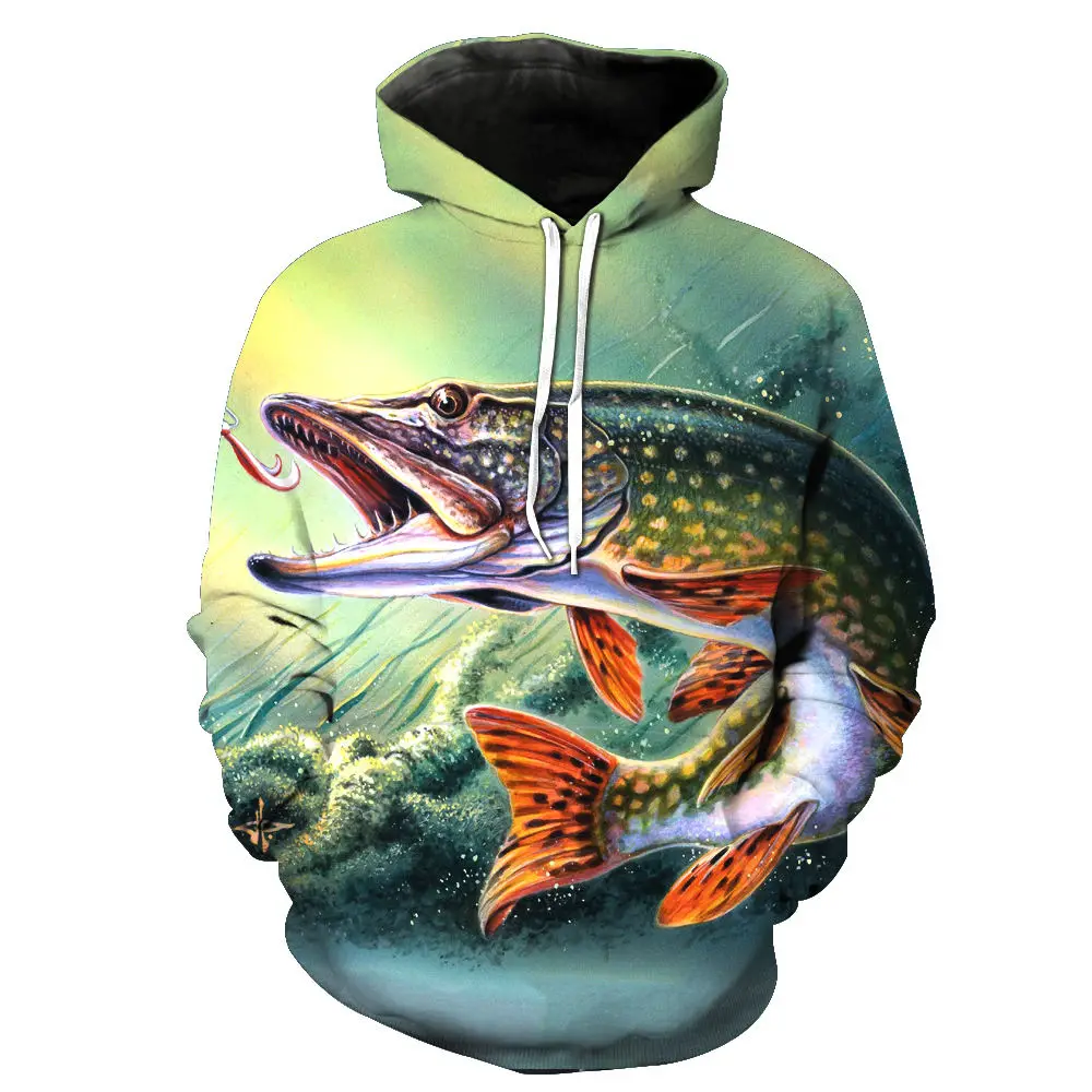 Новинка, модная Толстовка для мужчин/женщин, 3d толстовки с принтом животных, рыбы, травы, карпа, узкая, унисекс, тонкая, стильная толстовка с капюшоном - Цвет: 3362
