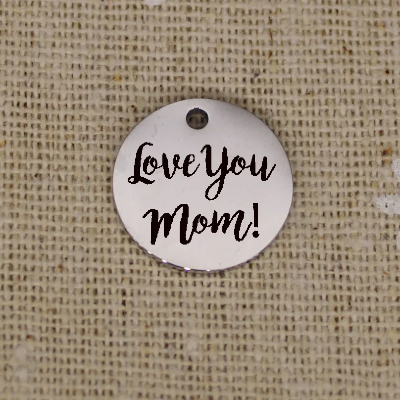 Модная Очаровательная мама из нержавеющей стали с надписью Love You Mom! Подвески DIY