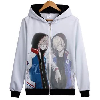 

Yuri on Ice Yuri Plisetsky Cosplay Coat Yuri!!! on Ice Jacket hoody Costume Victor Nikiforov Yuuri Katsuki Zppier Hoodies new