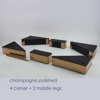 

champagne polished low cabinet base stand long cabinets corner 4+2 legs