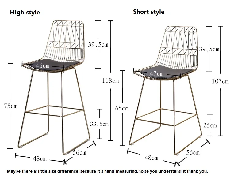 Nordic minimalist wrought iron armchair modern bar wire bar high chair creative metal mesh hollow plating high bar chair Nordic minimalist wrought iron armchair modern bar wire bar high chair creative metal mesh hollow plating high bar chair