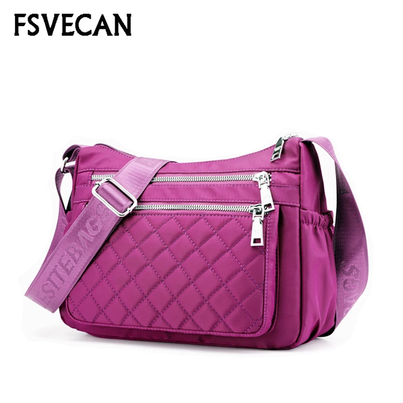 

2019 New Arrival Summer Women Messenger Bags Nylon Waterproof Travel lightweight Multiple Pockets Casual Ladies Crossbody Bag