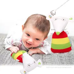 Новый стиль высокое качество милые Jingle очки Мышь Успокаивающая кукла с погремушкой Baby мягкая игрушка с плюшевой игрушкой