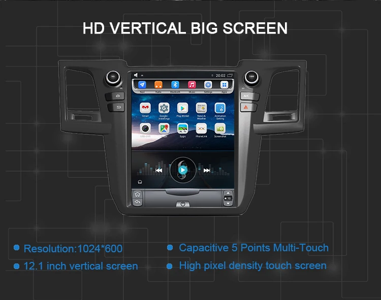 Navivox 12," Tesla тип вертикальный экран Android 6,0 Автомобильный DVD Радио для Toyota Fortuner Hilux 2010- gps навигационный монитор
