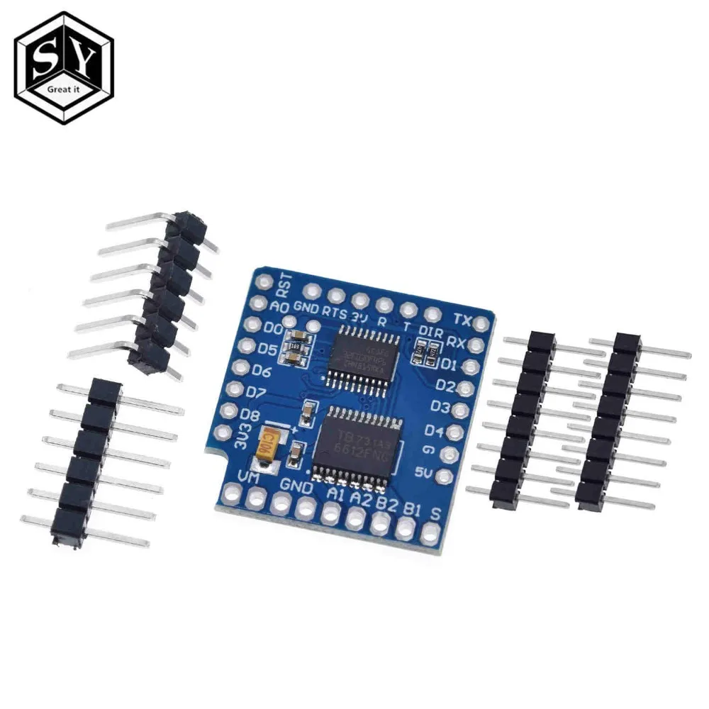 1 компл. Моторный щит для WeMos D1 Мини TB6612FNG Wemos IEC двойной моторный драйвер Щит Модуль вождения с серийным горшком